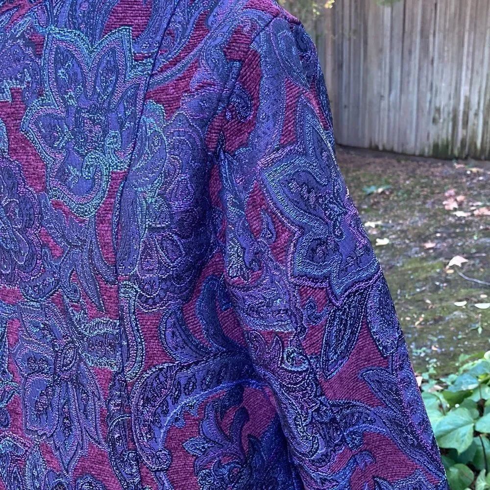 Coldwater Creek Floral Textured Fully Lined Blazer Jacket - Picture 5 of 11